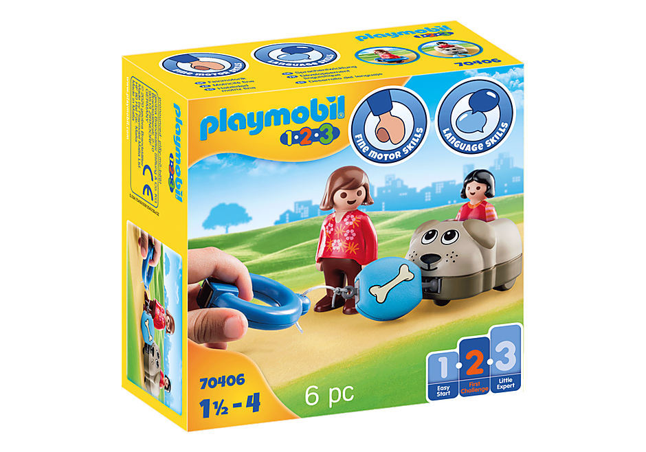 PLAYMOBIL 70406 1.2.3  DOG TRAIN CAR FOR 18+ MONTHS